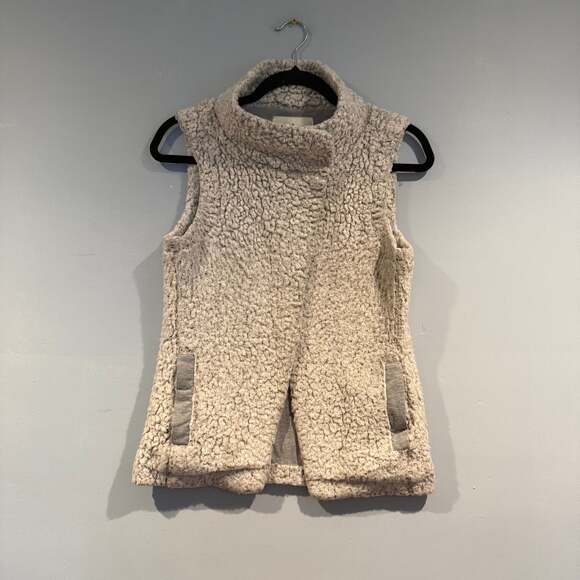 Dylan Jackets & Blazers - Dylan by True Grit Sherpa Vest Women’s XS Beige Faux Fur Fuzzy Sleeveless